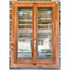 Altes Fenster Holz mit Sprossen, Einfachverglasung