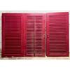 Gebrauchte 3er Aluminium-Fensterläden rot