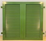 Gebrauchte Aluminium-Fensterläden grün