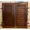 Gebrauchte Holz-Fensterläden braun, 2-flüglig