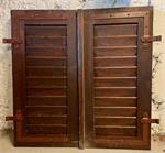Gebrauchte Holz-Fensterläden braun, 2-flüglig