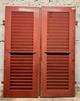 Gebrauchte Holz-Fensterläden rot, 2-flüglig