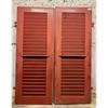Gebrauchte Holz-Fensterläden rot, 2-flüglig