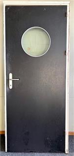 Occasion Durchgangstüre, mit Rundfenster, Holz