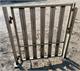 Occasion Gittertor mit 2 x Vierkantrohr